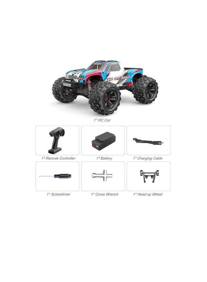 MYTOYS - MJX Hyper GO 16208 Brushless Rc Hobby Gradetruck 1:16 Scale Radio Controlled Off-Roader Electronic Monster Rtr All Terrain-Blue - Image 1