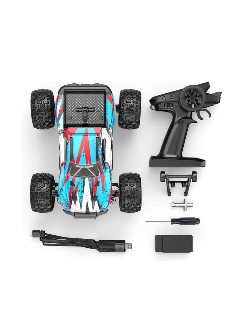 MYTOYS - MJX Hyper GO 16208 Brushless Rc Hobby Gradetruck 1:16 Scale Radio Controlled Off-Roader Electronic Monster Rtr All Terrain-Blue - Image 1