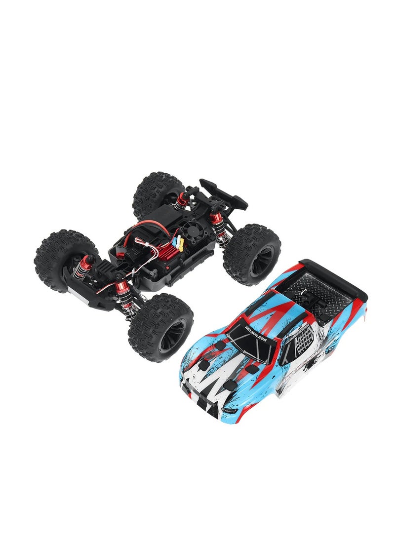 مايتويز MJX Hyper GO 16208 بدون فرش Rc Hobby Gradetruck بمقياس 1:16 راديو يتم التحكم فيه عن بعد وحش إلكتروني Rtr لجميع التضاريس - أزرق  - Image 5