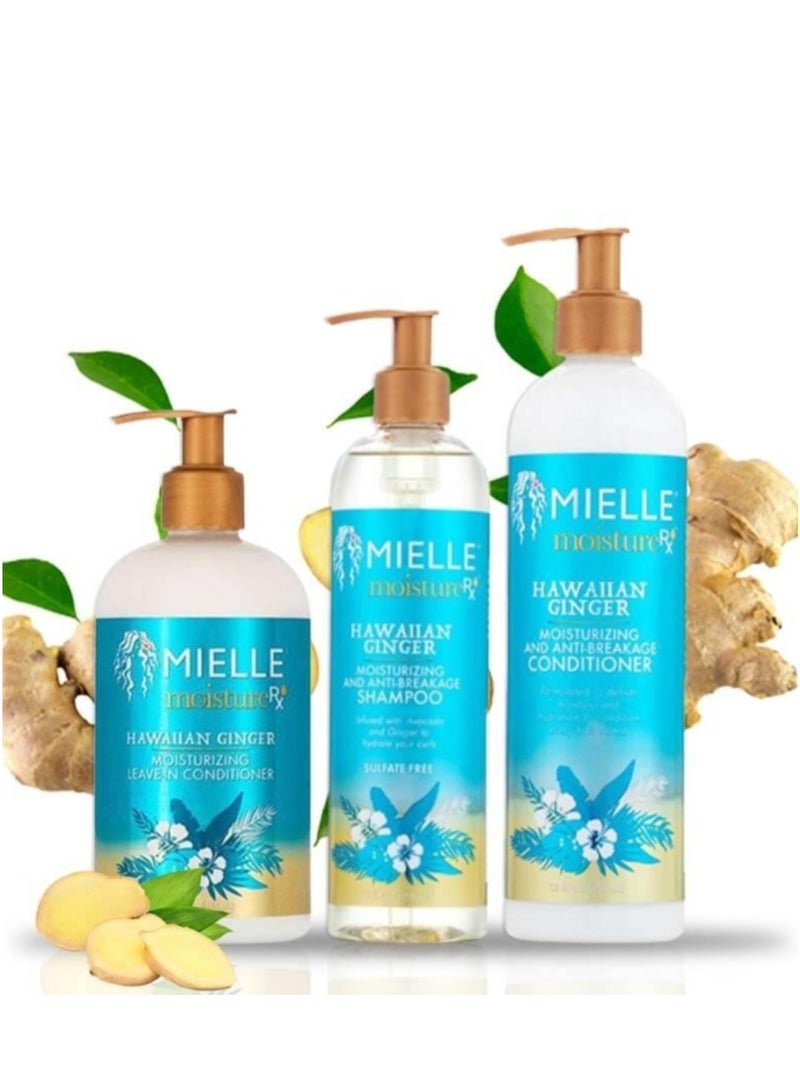MIELLE Moisture RX Hawaiian Ginger Moisturising and Anti-Breakage Shampoo 355ml - Image 3