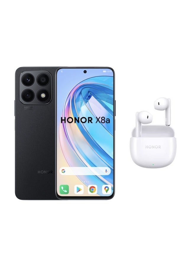 Honor X8a Dual SIM  8GB RAM 128GB 4G LTE - Midnight Black, With Honor X6 Earbuds - White  - Image 1