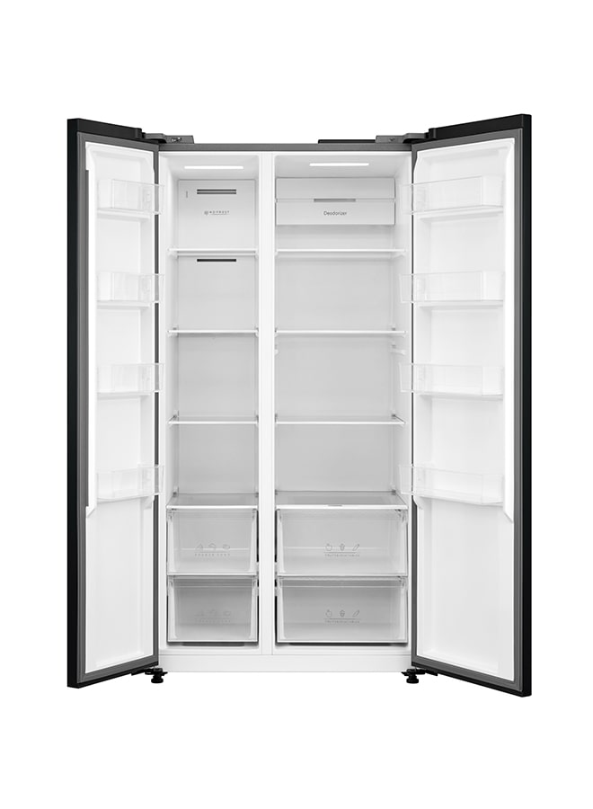 Panasonic - Side By Side Refrigerator 13.7Cuft Freezer 7.1Cuft Inverter 387 L NR-BS780MSSA/ AE Silver - Image 1