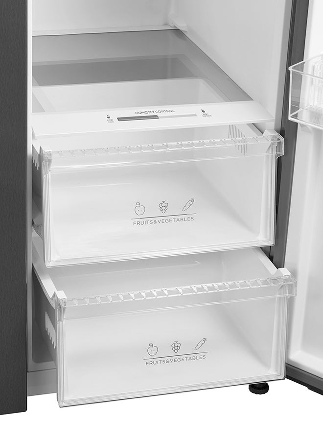 Panasonic - Side By Side Refrigerator 13.7Cuft Freezer 7.1Cuft Inverter 387 L NR-BS780MSSA/ AE Silver - Image 1