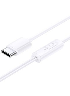 Baseus Baseus Encok CZ11 Wired Headphone, USB-C In-Ear Earphone with Mic - White White  - Image 3