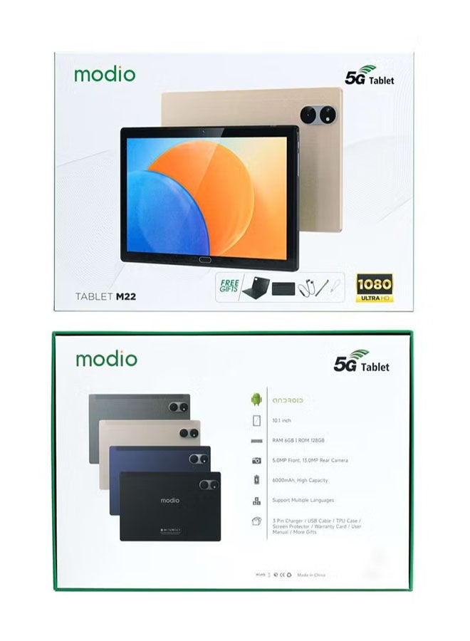 موديو تابلت M22 بشاشة 10.1 بوصة، ثنائي الشريحة، أزرق، 8 جيجابايت رام، 512 جيجابايت، 5G - إصدار الشرق الأوسط مع لوحة مفاتيح لاسلكية - Image 5