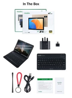 modio M22 Tablet With 10.1 Inch Screen Dual SIM Blue 8GB RAM 512GB 5G - Middle East Version With Wireless Keyboard  - Image 3