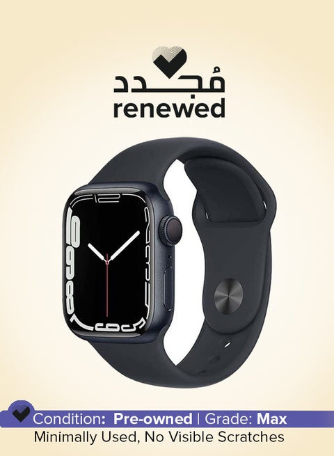 Renewed - Watch Series 7 GPS 45mm Midnight Aluminium Case With Sport Band Midnight