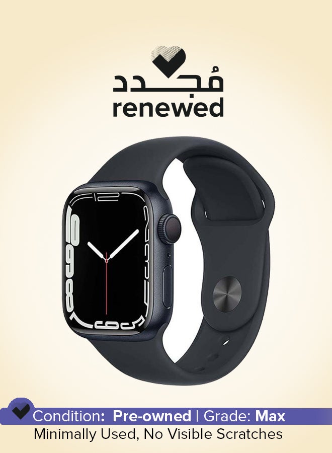 Apple Renewed - Watch Series 7 GPS 45mm Midnight Aluminium Case With Sport Band Midnight  - Image 1
