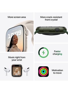Apple Renewed - Watch Series 7 (GPS, 45mm) Aluminum Case With Sport Band Starlight  - Image 5