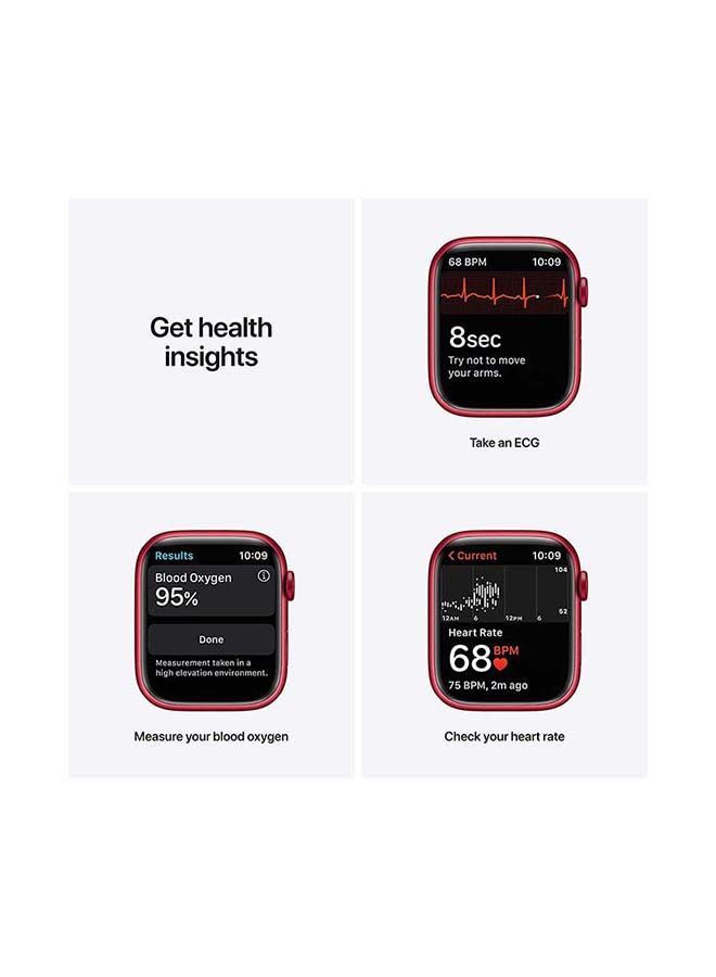 Apple Renewed - Watch Series 7 GPS + Cellular 45mm Aluminium Case With Sport Band Red  - Image 3