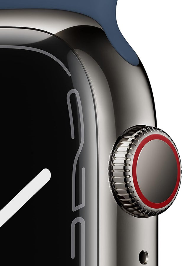 Apple Renewed - Watch Series 7 (GPS + Cellular 45mm) Graphite Stainless Steel Case With Sport Band Abyss Blue - Image 2