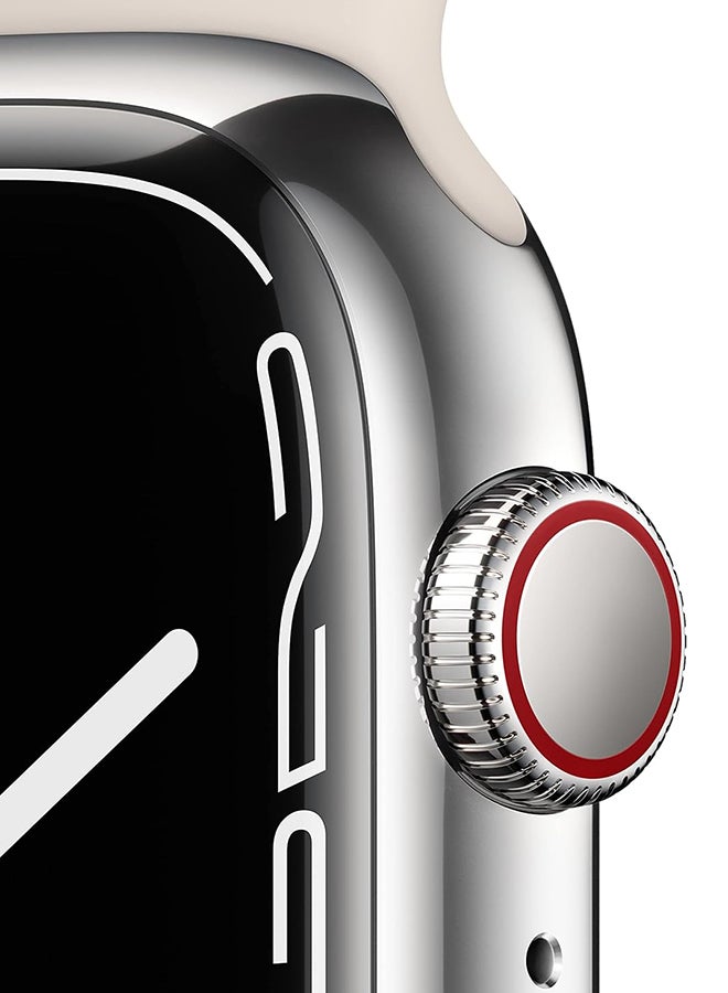 ابل  تم تجديده - ساعة السلسلة 7 (GPS + Cellular، 45 مم) هيكل من الفولاذ المقاوم للصدأ مع حزام رياضي - Image 2