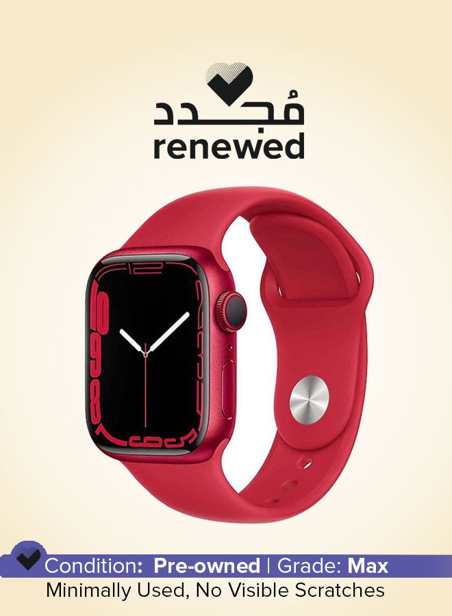 Apple - Renewed - Watch Series 7 GPS 41mm Aluminium Case With Sport Band Red - Image 1