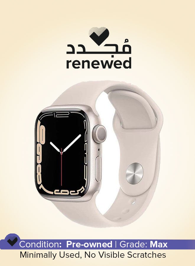 Apple Renewed - Watch Series 7 GPS 41mm Aluminium Case With Sport Band Starlight - Image 1