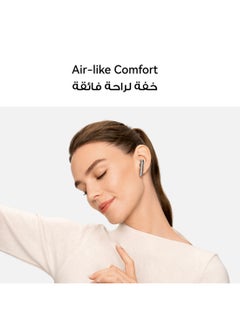 HUAWEI FreeBuds 4E Wireless Bluetooth Earphones, Air-like Comfort, High-Resolution Sound, Swipe Controls, Intelligent Audio Connection, Half-in-ear Mild Noise Cancellation Ceramic White  - Image 3