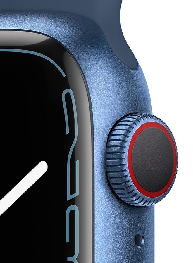 ابل  Renewed - Watch Series 7 (GPS + Cellular, 41mm) Aluminum Case With Sport Band Abyss Blue - Image 3