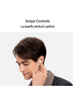 HUAWEI FreeBuds 4E Wireless Bluetooth Earphones, Air-like Comfort, High-Resolution Sound, Swipe Controls, Intelligent Audio Connection, Half-in-ear Mild Noise Cancellation Silver Frost  - Image 5