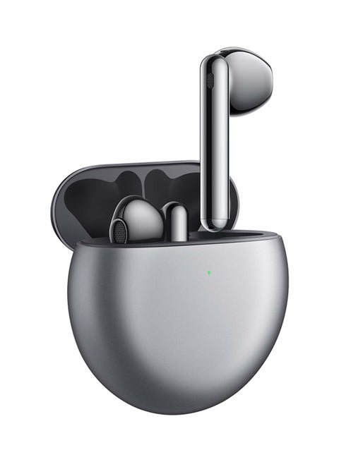 FreeBuds 4E Wireless Bluetooth Earphones, Air-like Comfort, High-Resolution Sound, Swipe Controls, Intelligent Audio Connection, Half-in-ear Mild Noise Cancellation Silver Frost