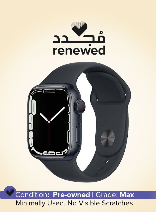Apple Renewed - Watch Series 7 GPS 41mm Aluminium Case With Sport Band Midnight  - Image 1