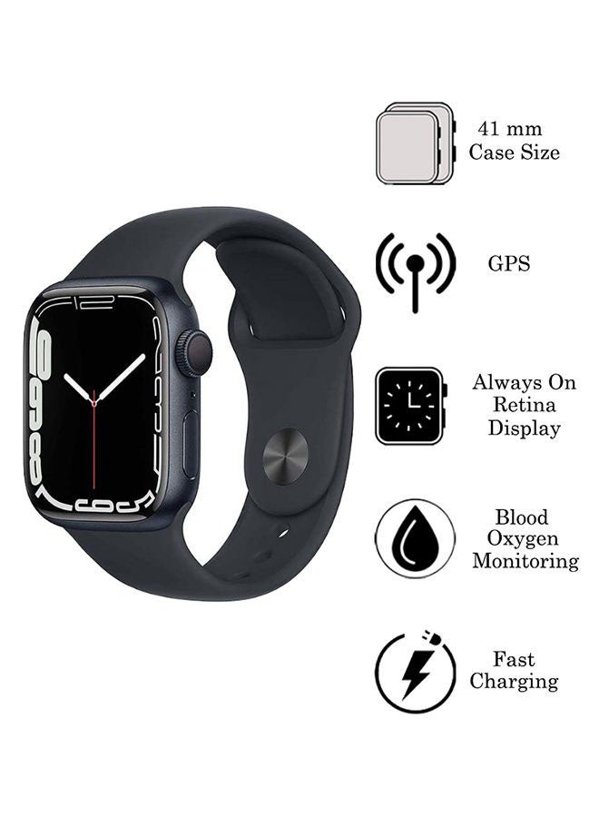 Renewed - Watch Series 7 GPS 41mm Aluminium Case With Sport Band Midnight