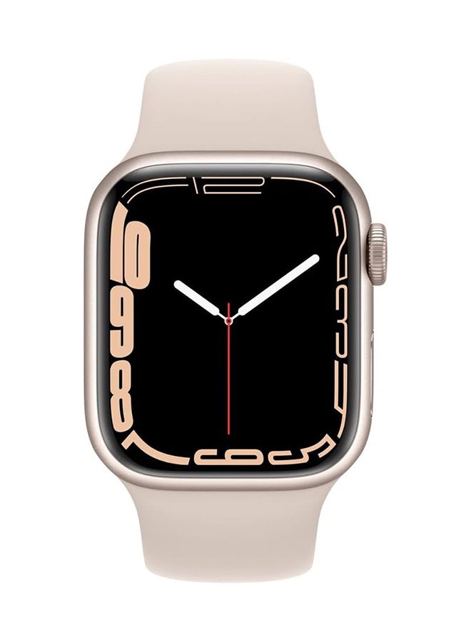 Apple Renewed - Watch Series 7 (GPS + Cellular, 41mm) Aluminum Case With Sport Band Starlight - Image 2