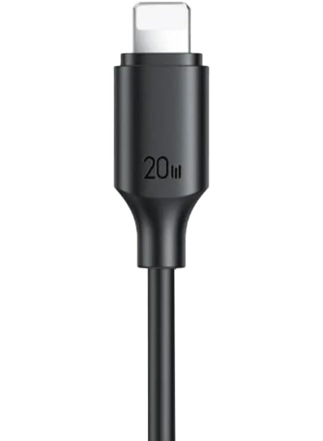 JOYROOM - S-CL020A9 20W Type-C to Lightning Fast Charging Data Cable, 1M - Black - Image 1