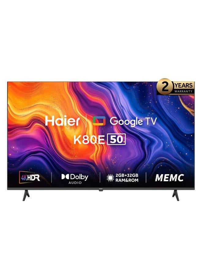 تلفزيون هاير 50 بوصة 4K UHD Smart LED مع جهاز استقبال مدمج - H50K80EU - pnsku/N70070702V/45/_/1742910796/3585eb98-4dcb-4205-a0da-d0579c0a3802