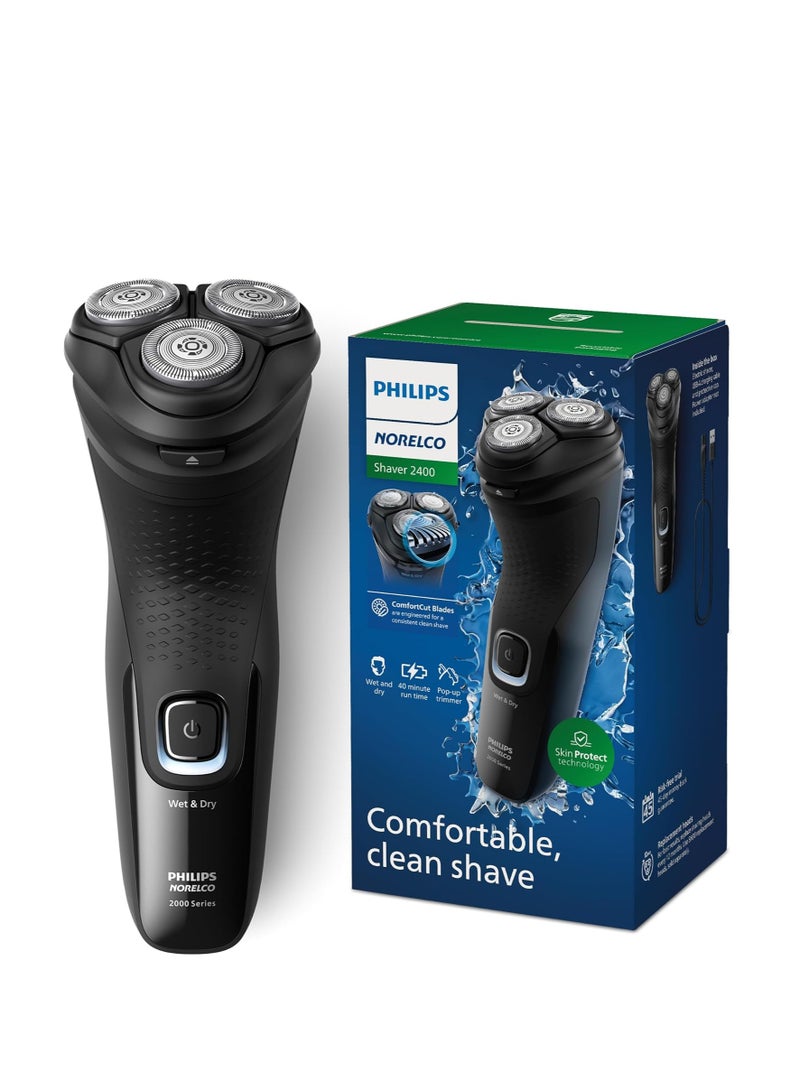 Philips - Norelco Shaver 2400, Rechargeable Cordless Electric Shaver With Pop-Up Trimmer, X3001/90 - Image 1