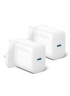 Anker 2-Pack 20W USB C Fast Wall Charger USB C Charger Block Snow  - Image 1