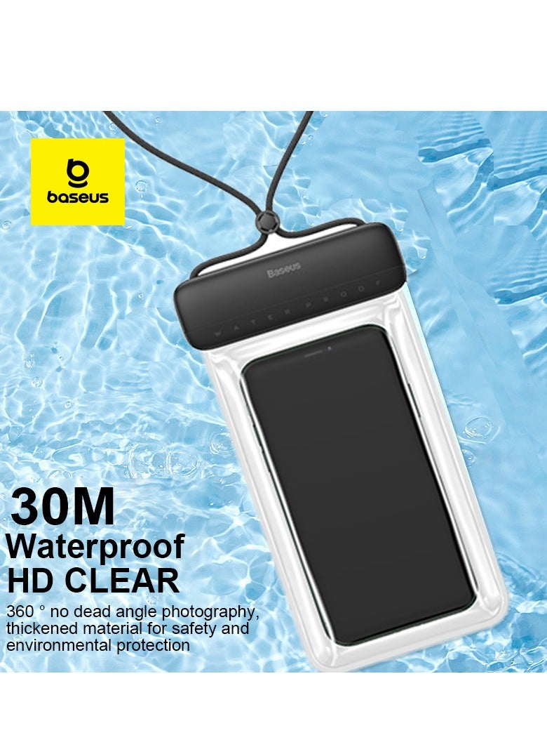 Baseus AquaGlide Waterproof Phone Case, IPX8 Certified 30M Waterproof Phone Pouch Waterproof Cell Phone Case Fit for Big Phones up to 7.2" For iPhone 15 Pro Max/Plus/14/13/12/Samsung/S24/S23 Ultra- Black - Image 1