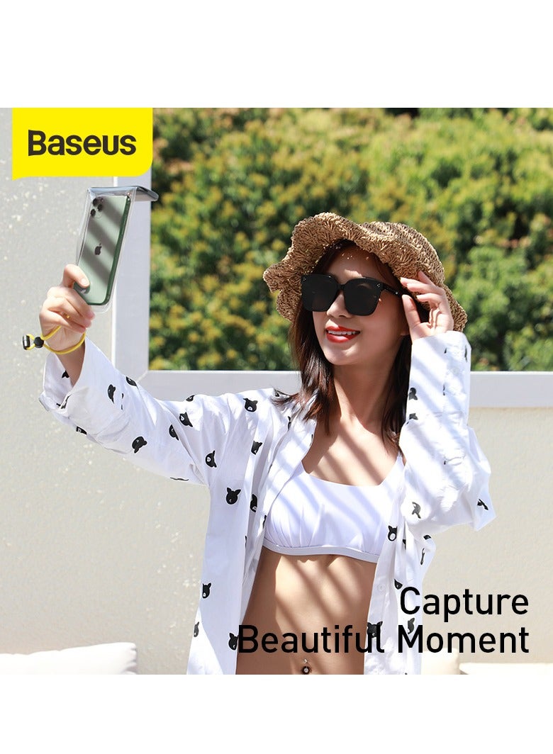 Baseus AquaGlide Waterproof Phone Case, IPX8 Certified 30M Waterproof Phone Pouch Waterproof Cell Phone Case Fit for Big Phones up to 7.2" For iPhone 15 Pro Max/Plus/14/13/12/Samsung/S24/S23 Ultra- Black - Image 4