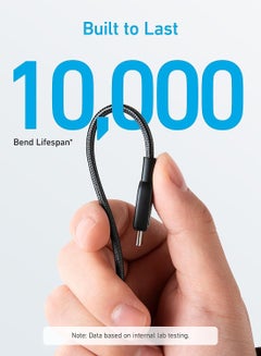 آنكر كابل 310 USB C إلى USB C (مضفر بطول 3 أقدام) 60 وات أسود سبج  - Image 3