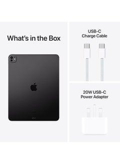 Apple iPad Pro - 2024 (7th Generation) M4 13-Inch, 512GB, 5G, Space Black With Standard Glass - Middle East Version  - Image 5