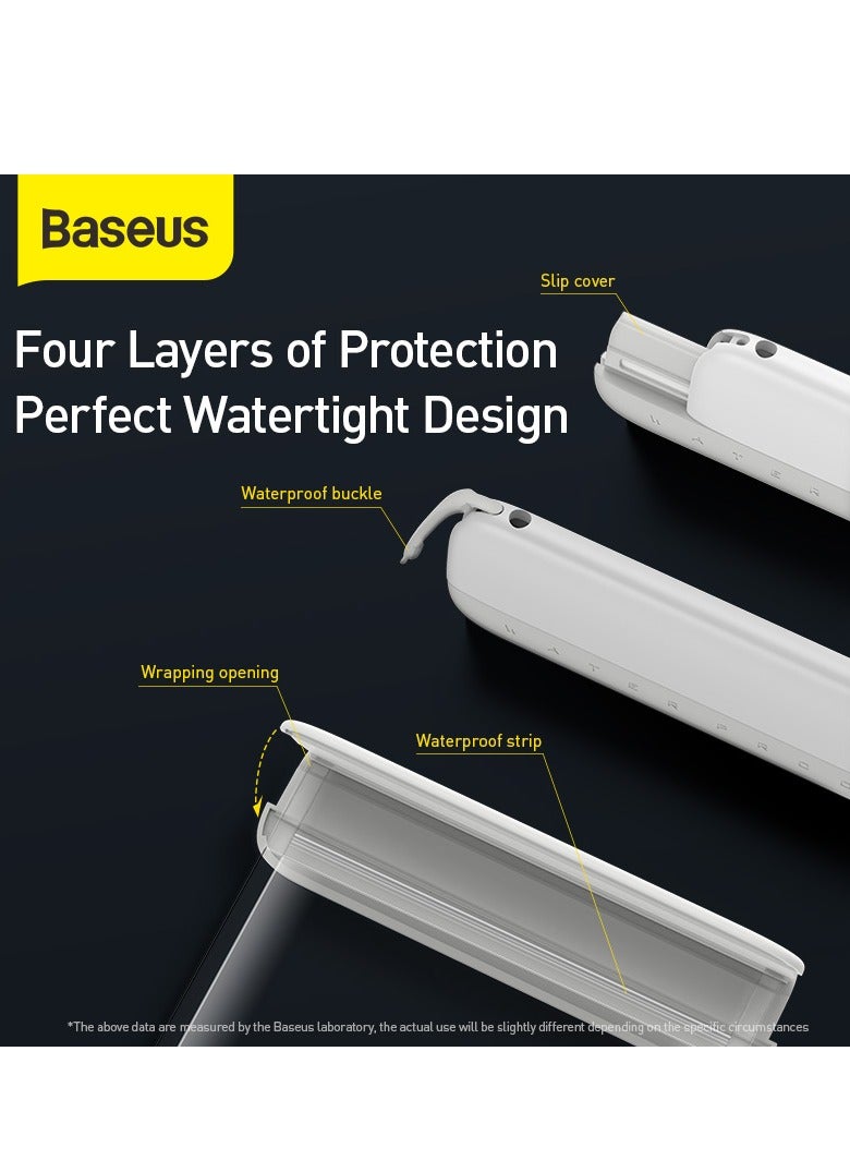 Baseus AquaGlide Waterproof Phone Case, IPX8 Certified 30M Waterproof Phone Pouch Waterproof Cell Phone Case Fit for Big Phones up to 7.2" For iPhone 15 Pro Max/Plus/14/13/12/Samsung/S24/S23 Ultra- White  - Image 3