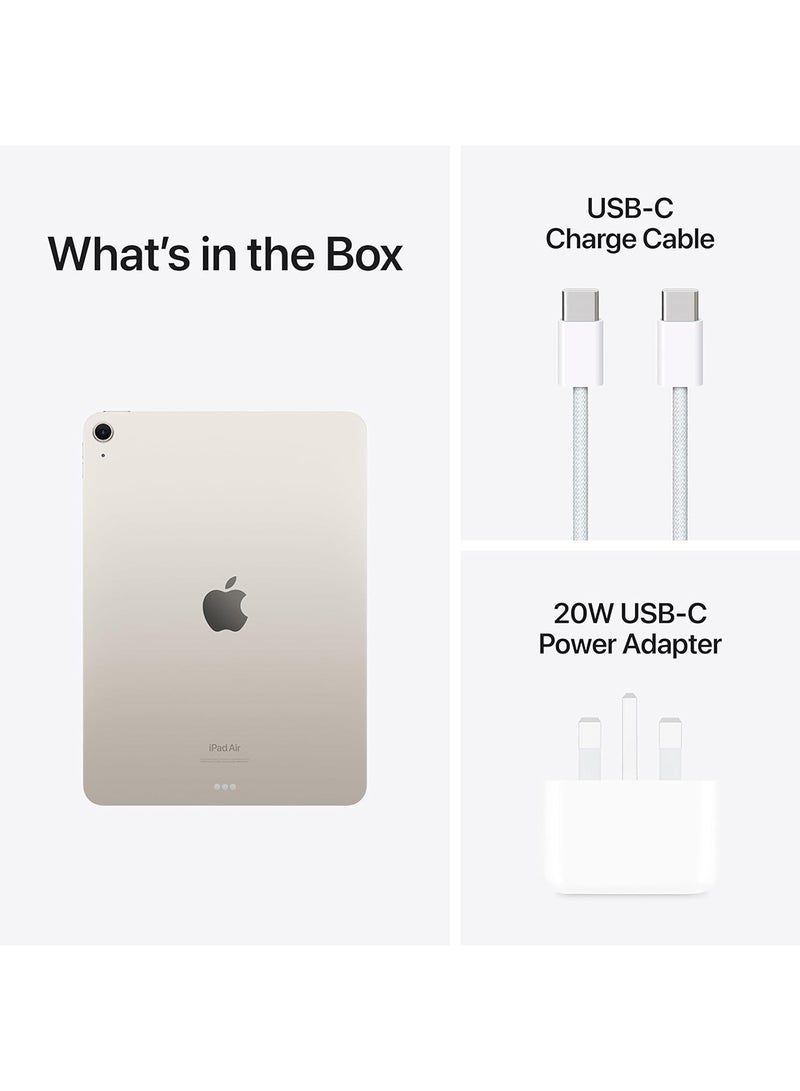 Apple iPad Air 2024 (6th Generation) M2 11-Inch 256GB Starlight 5G - Middle East Version - Image 5