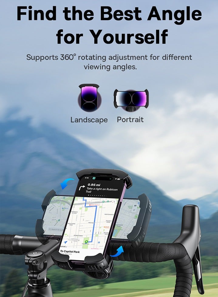Baseus QuickGo Series Bike Phone Mount Cluster Black - Image 4