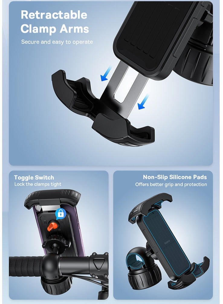 Baseus QuickGo Series Bike Phone Mount Cluster Black - Image 5