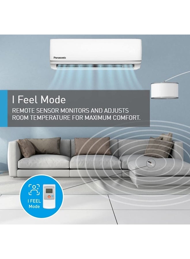 باناسونيك Panasonic Split Air Conditioner, 2.5 Ton With 28600 BTU, CS/CU-YV30ZKF, Cool Only, Eco Mode, Designed For Middle East, Anti-Cold Air, I Feel Mode, Turbo Cooling, Auto Restart, 4 Way swing. CS/CU-YV30WKS White - Image 5