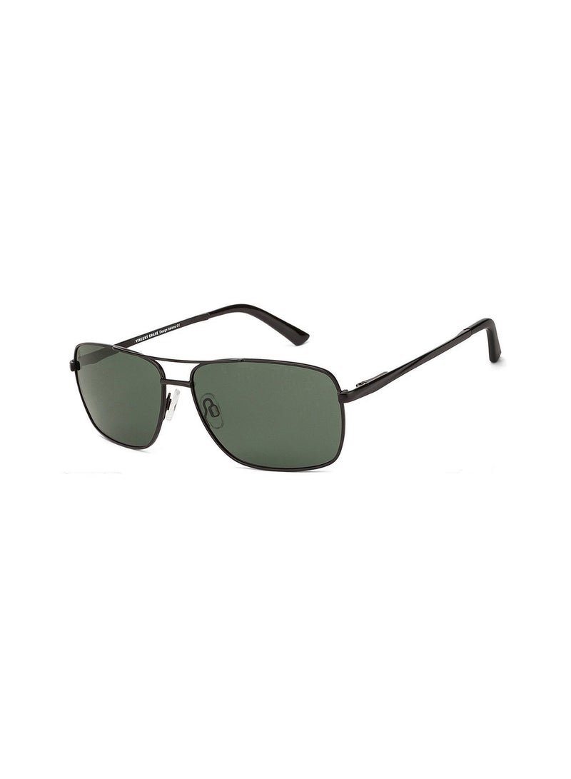 VINCENT CHASE Unisex Polarized Rectangular Sunglasses - VC S10802 - Lens Size: 61 Mm - Image 1