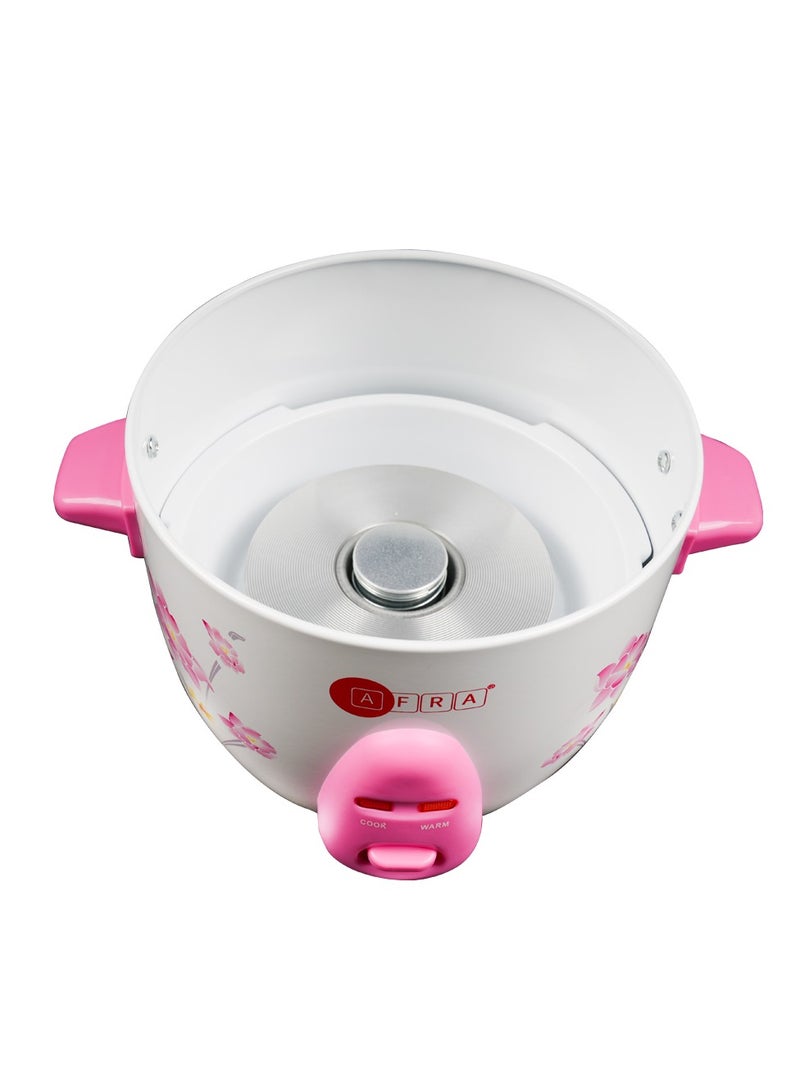 AFRA Rice Cooker | 0.6L Compact Capacity | 300W Power | Mini Portable Cooker | AC 110-240V| 2-Year Warranty 0.6 L 300 W AF-0630RCWT white  - Image 3