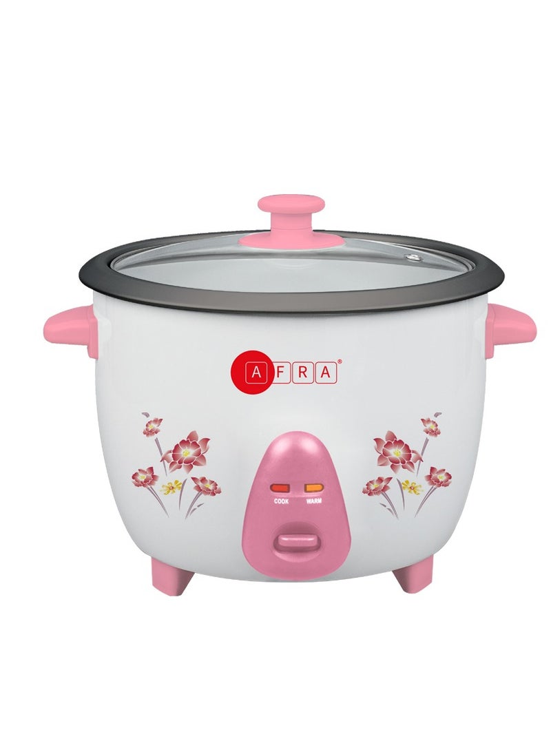 AFRA Rice Cooker | 0.6L Compact Capacity | 300W Power | Mini Portable Cooker | AC 110-240V| 2-Year Warranty 0.6 L 300 W AF-0630RCWT white  - Image 1