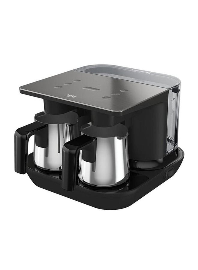 بيكو ماكينة صنع القهوة التركية الأوتوماتيكية بوعاء مزدوج هيكل فولاذي 1.5 لتر 1200 وات TKM-8961A-INX إينوكس - Image 1