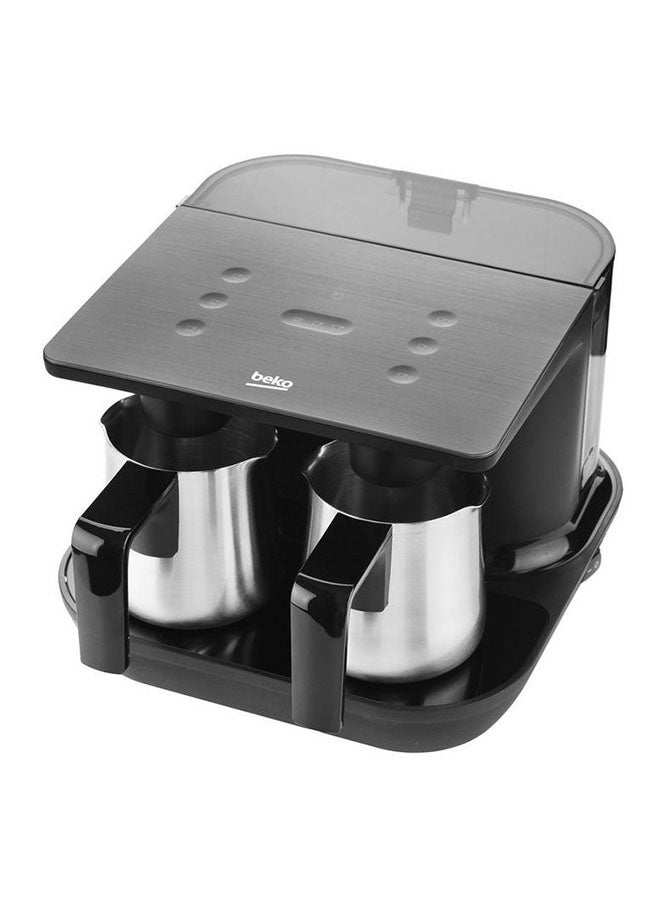 بيكو ماكينة صنع القهوة التركية الأوتوماتيكية بوعاء مزدوج هيكل فولاذي 1.5 لتر 1200 وات TKM-8961A-INX إينوكس - Image 4