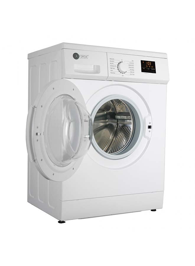 AFRA - 7kg Front Load Washing Machine with 1200 RPM Spin Speed | LED Display| 15 Wash Programs| Durable Stainless Steel Drum| and Auto Balance System 1-Year Warranty 7 kg 2100 W AF-7120WMWT White - Image 1
