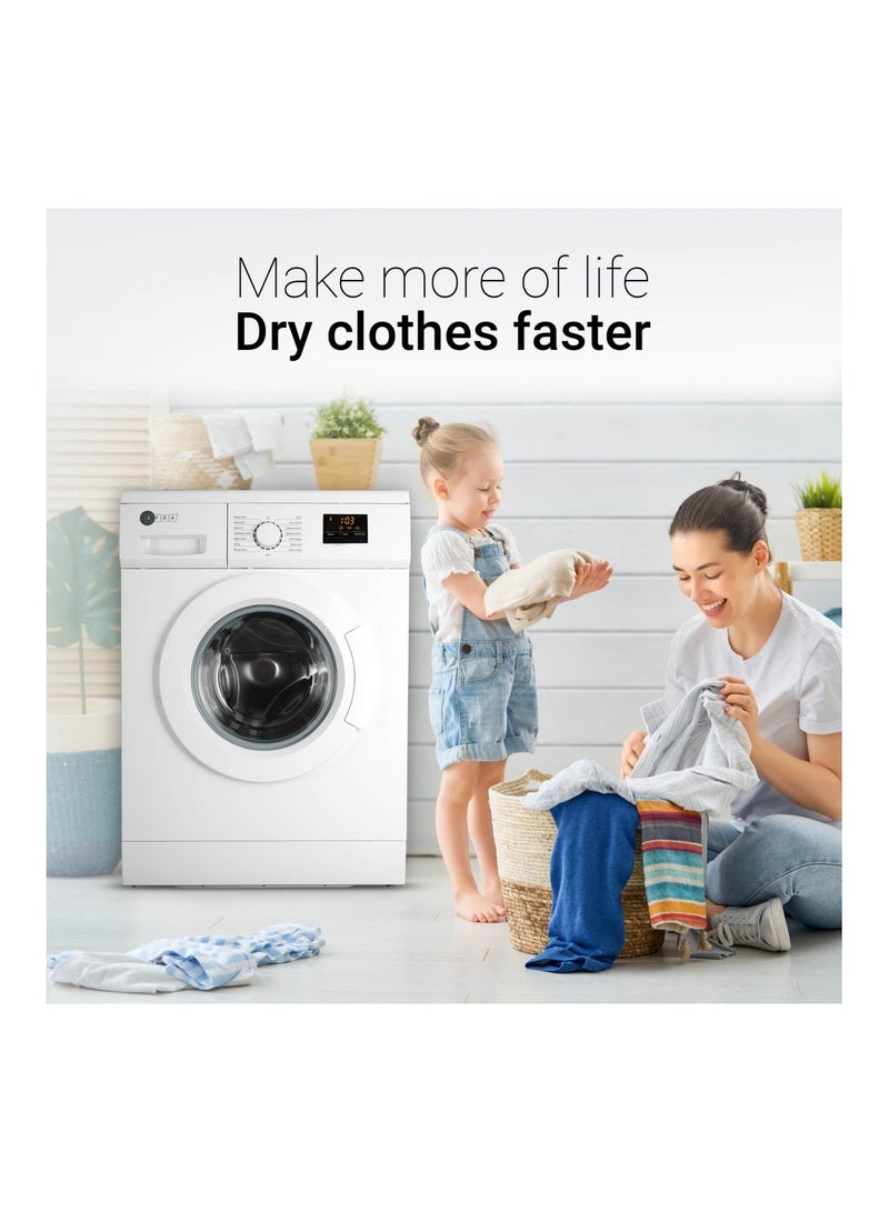 AFRA - 7kg Front Load Washing Machine with 1200 RPM Spin Speed | LED Display| 15 Wash Programs| Durable Stainless Steel Drum| and Auto Balance System 1-Year Warranty 7 kg 2100 W AF-7120WMWT White - Image 1