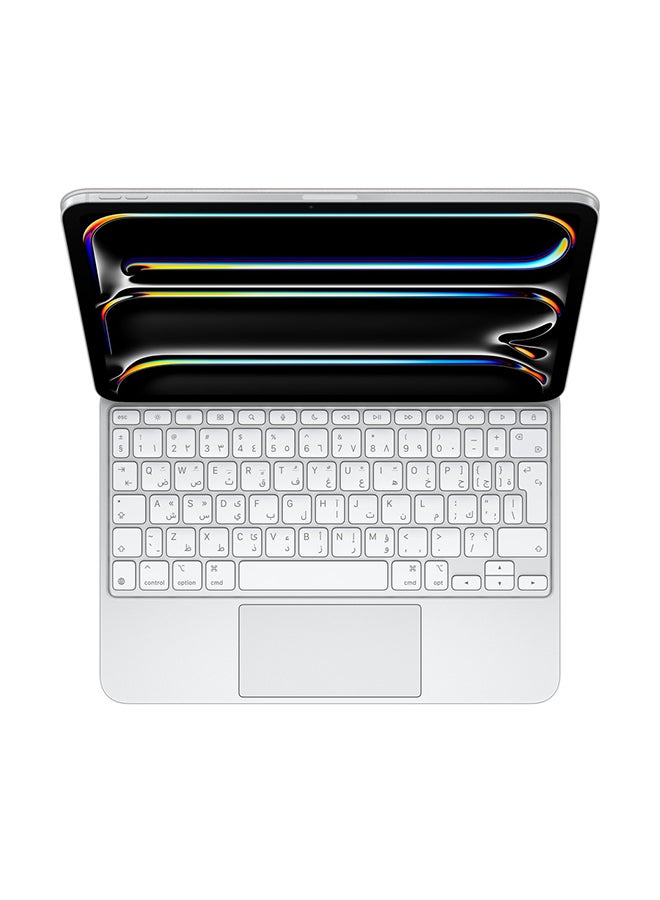 Magic Keyboard For iPad 11‑Inch (M4) Arabic - White - pnsku/N70071031V/45/_/1715597694/a155491d-ba67-4e4a-9384-bb875f789c89