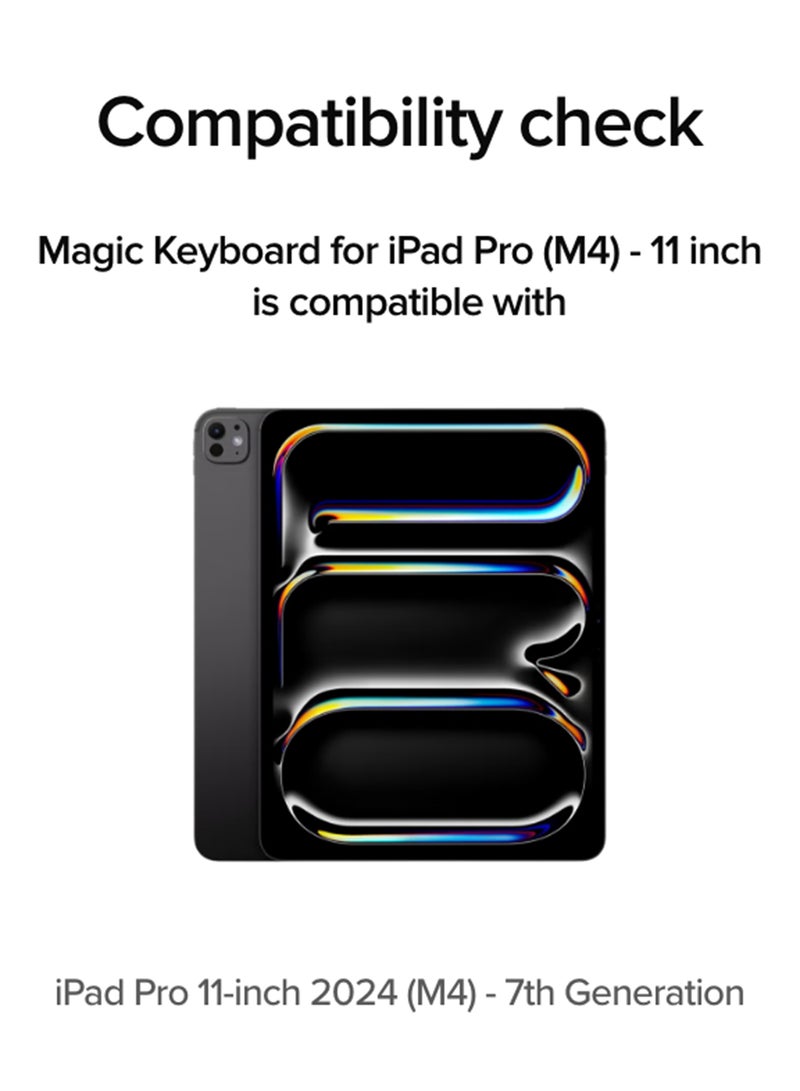 Apple iPad Magic Keyboard for iPad Pro 11-inch (M4), Great Typing Experience, Built-in Trackpad, Function Row, International English White - Image 2