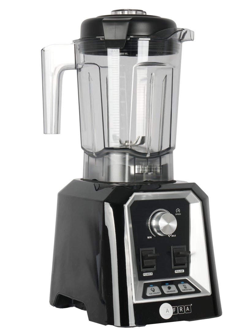 AFRA High-Speed Blender | 1600W | 2000ML Unbreakable Jar | 6 PCS SUS Blades | 100% Pure Copper Motor | Time Setting | ETL, CB, GS, CE Certified | 1-Year Warranty 2 L 1600 W AF-162PBBK black  - Image 4