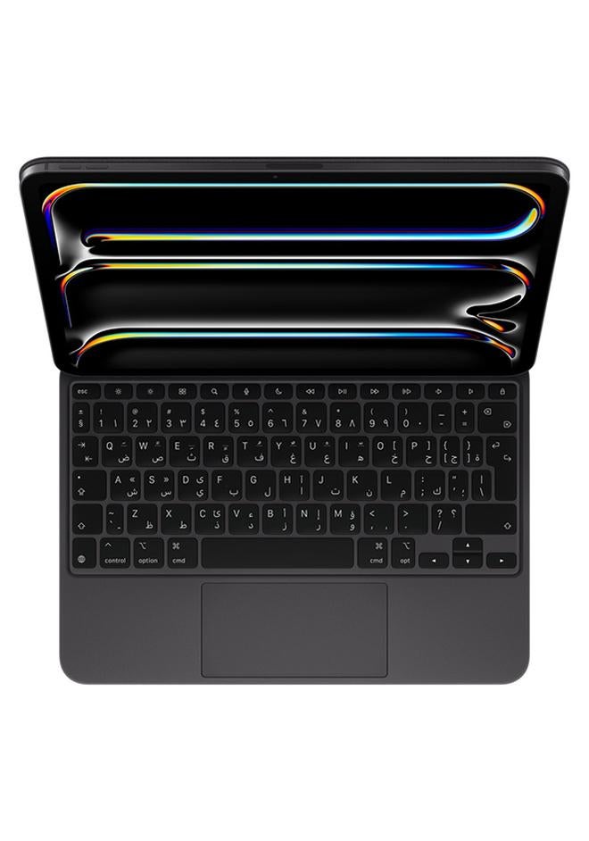 Apple iPad Magic Keyboard for iPad Pro 11-inch (M4), Great Typing Experience, Built-in Trackpad, Function Row, Arabic Black - Image 1