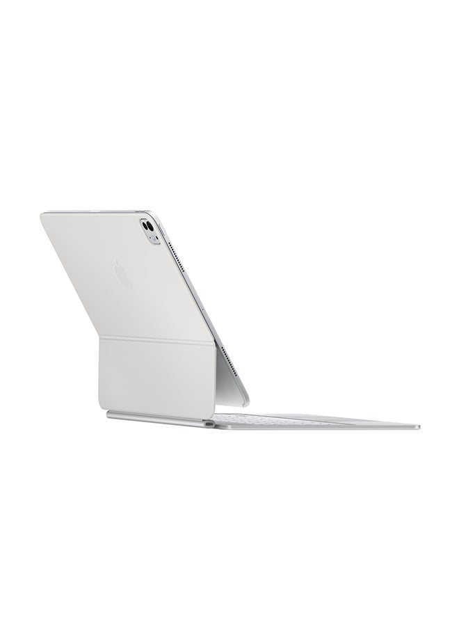 Apple Apple iPad Magic Keyboard for iPad Pro 13-inch (M4), Great Typing Experience, Built-in Trackpad, Function Row, Arabic White - Image 4